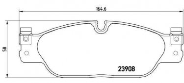 Купить P 36 021 Brembo Тормозные колодки передние S-Type (2.5, 2.7, 3.0, 4.0, 4.2) подготовлено для датчика износа колодок