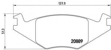 Купити P 85 019 Brembo Гальмівні колодки передні Ibiza (1.4, 1.4 i) без датчика зносу