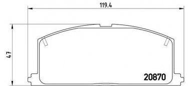 Купить P 83 011 Brembo Тормозные колодки передние Карина (1.6, 1.8, 2.0) подготовлено для датчика износа колодок