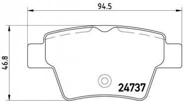 Купить P 61 100 Brembo Тормозные колодки задние Peugeot 207 (1.4, 1.6) без датчика износа