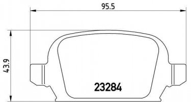 Купить P 59 037 Brembo Тормозные колодки задние Корса С (1.4, 1.8) с звуковым предупреждением износа