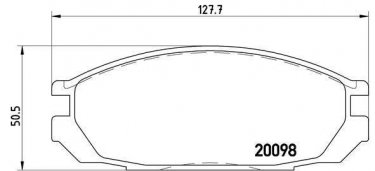 Купить P 56 020 Brembo Тормозные колодки передние Ванетте (1.5, 2.0 D, 2.4 i) без датчика износа