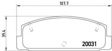 Купить P 49 037 Brembo Тормозные колодки задние Мазда 323 БJ (1.6, 1.9 16V, 2.0 DiTD) без датчика износа