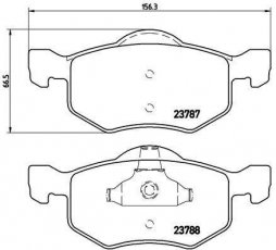 Купить P 24 056 Brembo Тормозные колодки передние Трибьют (2.0, 2.3, 3.0) без датчика износа