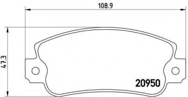 Купити P 23 021 Brembo Гальмівні колодки передні Ibiza (0.9, 1.2, 1.5, 1.7) без датчика зносу
