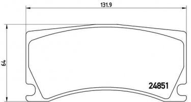 Купити P 36 024 Brembo Гальмівні колодки  Peugeot 308 1.6 GTi без датчика зносу