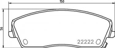 Купить P 11 041 Brembo Тормозные колодки  Крайслер 300 (3.6, 5.7 AWD, 6.4) с звуковым предупреждением износа