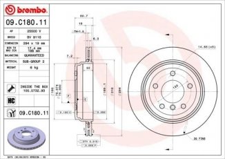 Тормозной диск 09.C180.11 Brembo фото 1