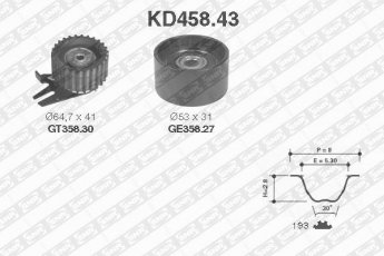 Купить KD458.43 NTN SNR Комплект ГРМ Brava (1.9 TD 100 S, 1.9 TD 75 S)