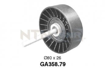 Купить GA358.79 NTN SNR Ролик приводного ремня Alfa Romeo 166 (2.0 V6, 2.5 V6 24V, 3.0 V6 24V), D-наружный: 80 мм, ширина 26 мм