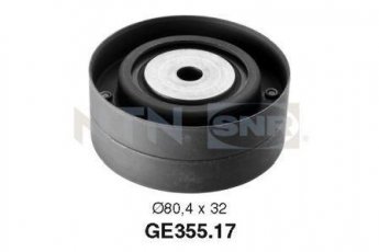 Купить GE355.17 NTN SNR Ролик приводного ремня Renault, D-наружный: 80,4 мм, ширина 32 мм