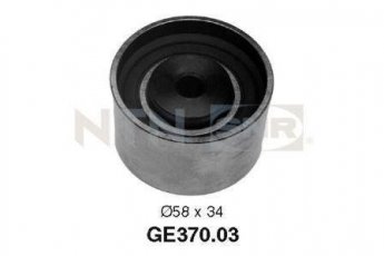 Купити GE370.03 NTN SNR Ролик приводного ременя Мазда 626 (2.0 D, 2.0 D Comprex, 2.0 D GLX Comprex), D-зовнішній: 58 мм, ширина 34 мм