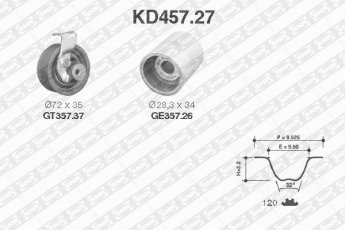 Купити KD457.27 NTN SNR Комплект ГРМ Толедо 1.9 TDI