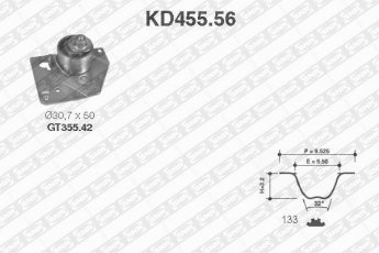 Купить KD455.56 NTN SNR Комплект ГРМ Лагуну 2 1.9 dCi