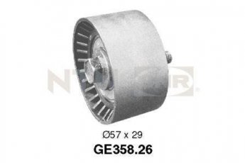 Купить GE358.26 NTN SNR Ролик приводного ремня Alfa Romeo 147 (1.6 16V T.SPARK, 1.6 16V T.SPARK ECO, 2.0 16V T.SPARK), D-наружный: 57 мм, ширина 29,13 мм