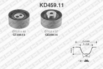 Купить KD459.11 NTN SNR Комплект ГРМ Джампер (2.5 D, 2.5 DT, 2.5 TD)