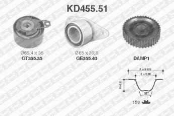 Купить KD455.51 NTN SNR Комплект ГРМ Kangoo 1 (1.9 dCi, 1.9 dTi)
