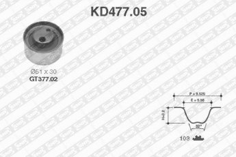 Купить KD477.05 NTN SNR Комплект ГРМ Vitara (1.6, 1.6 i 16V)