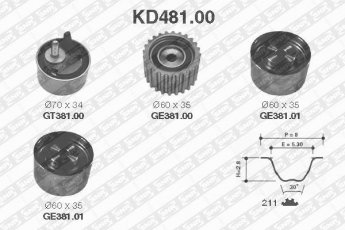 Купити KD481.00 NTN SNR Комплект ГРМ Легасі (1.6, 1.8, 2.0, 2.2)