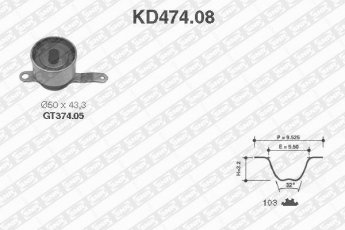 Купити KD474.08 NTN SNR Комплект ГРМ Цівік (1.4, 1.5, 1.6)
