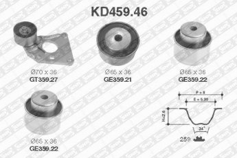 Купить KD459.46 NTN SNR Комплект ГРМ Laguna (1, 2) (3.0 24V, 3.0 V6 24V)