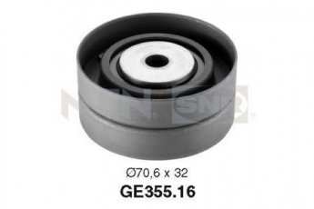Купити GE355.16 NTN SNR Ролик приводного ременя Лагуна 2.2 D, D-зовнішній: 70,5 мм, ширина 32,1 мм