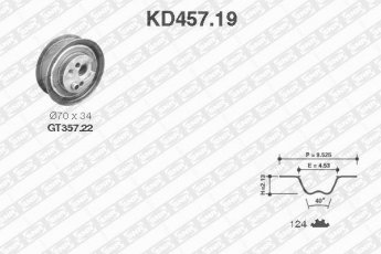 Купити KD457.19 NTN SNR Комплект ГРМ Audi 80 2.0