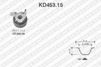 Купить KD453.15 NTN SNR Комплект ГРМ Omega (A, B) (1.8, 2.0, 2.0 i)
