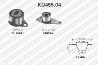 Купить KD455.04 NTN SNR Комплект ГРМ Volvo 460 (1.6, 1.7, 1.8)