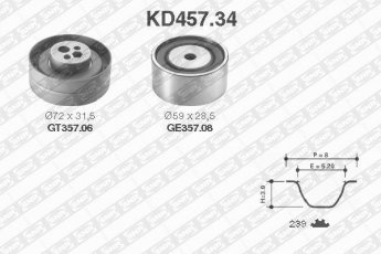 Купить KD457.34 NTN SNR Комплект ГРМ Ауди 100 (2.6, 2.8)