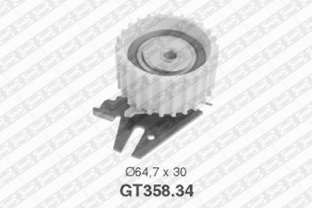 Купити GT358.34 NTN SNR Ролик ГРМ Marea (2.0 150 20V, 2.0 155 20V), D-зовнішній 64,7 мм, ширина 30 мм