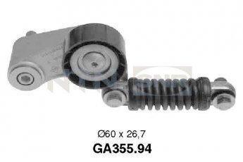 Купити GA355.94 NTN SNR Ролик приводного ременя Volvo S40 1.9 TD, D-зовнішній: 60 мм, ширина 26,7 мм