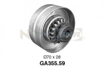 Купить GA355.59 NTN SNR Ролик приводного ремня Megane (2.0, 2.0 i), D-наружный: 70 мм, ширина 28 мм