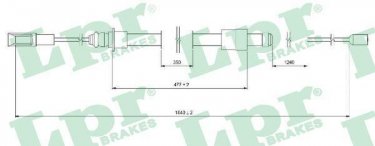 Купить C0101B Lpr Трос ручника Citroen C5 (1, 2) (1.6, 1.7, 2.0, 2.2, 2.9)