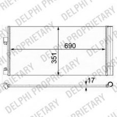 Купити TSP0225638 DELPHI Радіатор кондиціонера
