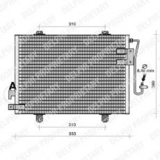 Купити TSP0225131 DELPHI Радіатор кондиціонера Symbol 1 (1.4, 1.4 16V)