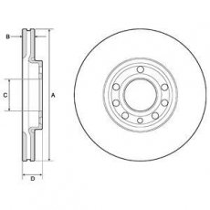 Купить BG3713C DELPHI Тормозные диски Сигнум (1.8, 1.9, 2.0, 2.2)