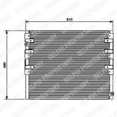 Купить TSP0225449 DELPHI Радиатор кондиционера Ленд Крузер 90 (3.0, 3.4)