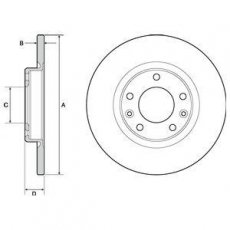 Купить BG4661C DELPHI Тормозные диски Citroen C4 (1.2, 1.6)
