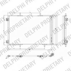 Купити TSP0225642 DELPHI Радіатор кондиціонера Пежо 207 (1.4, 1.6)