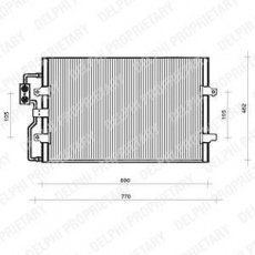 Купить TSP0225110 DELPHI Радиатор кондиционера