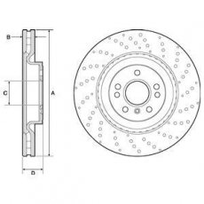 Купить BG9149C DELPHI Тормозные диски GL-CLASS GLE (250 d, 250 d 4-matic, 350 d 4-matic)