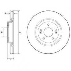 Купить BG4683C DELPHI Тормозные диски Оптима (1.7 CRDi, 2.0, 2.0 CVVT Hybrid)
