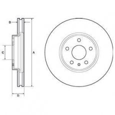 Купить BG4702C DELPHI Тормозные диски Mondeo 5 (1.0, 1.5, 1.6, 2.0)