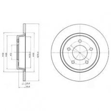 Купити BG3930 DELPHI Гальмівні диски Mazda 3 (BK, BL) (2.0, 2.2, 2.3)