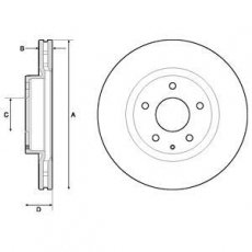 Купити BG4713C DELPHI Гальмівні диски Mazda 3 BM (2.0, 2.2 D)