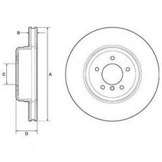 Купить BG9163C DELPHI Тормозные диски БМВ Е60 (Е60, Е61) (2.5, 3.0, 4.0, 4.4, 4.8)