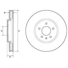 Купить BG4672C DELPHI Тормозные диски Зафира С (1.4, 1.8, 2.0 CDTi)