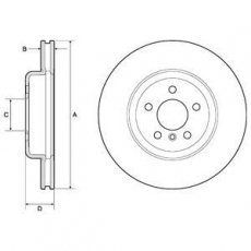 Купить BG9154C DELPHI Тормозные диски БМВ Ф10 (Ф07, Ф10, Ф11, Ф18) (2.0, 3.0)
