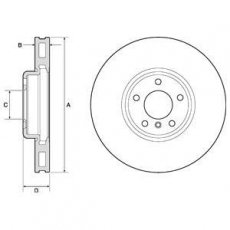 Купить BG9156C DELPHI Тормозные диски БМВ Ф10 (Ф07, Ф10, Ф11, Ф18) (2.0, 3.0)